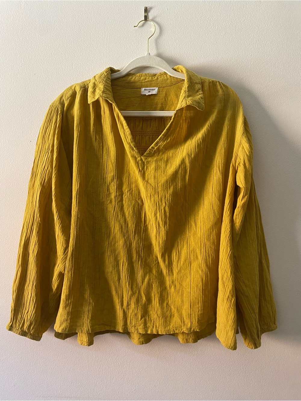 Women’s Marigold Yellow Long-Sleeve Blouse